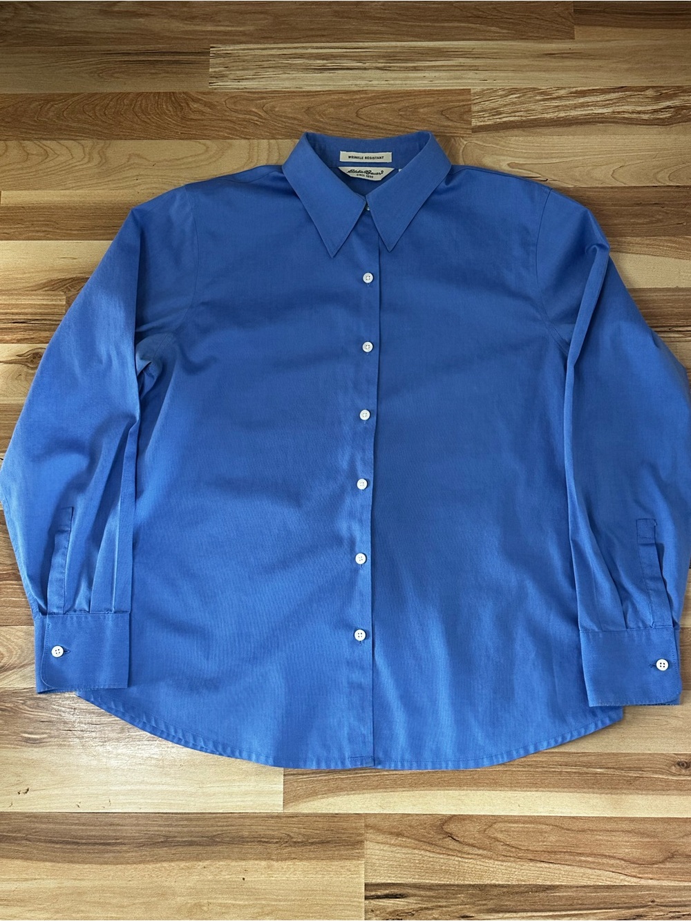 Eddie Bauer Royal Blue Women's Button-Down Shirt size L